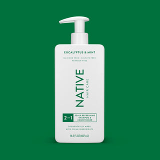 Front of Eucalyptus & Mint Scalp Refreshing 2-in-1 Shampoo and Conditioner bottle