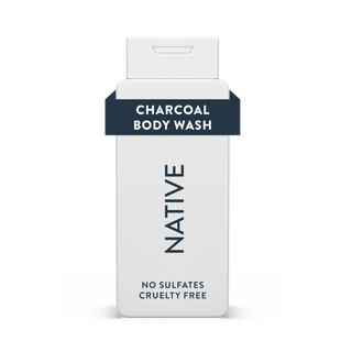 Native Charcoal Body Wash bottle with white packaging