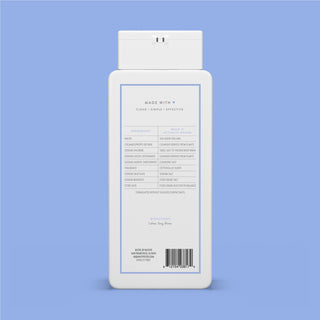 Back of Cotton & Lily Body Wash bottle showing ingredient list and directions