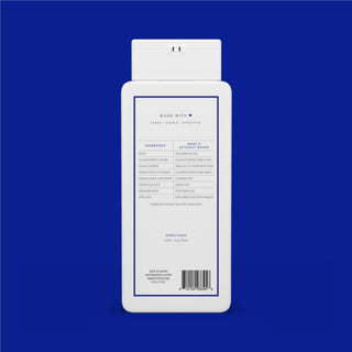 Back of Unscented Body Wash bottle showing ingredient list and directions