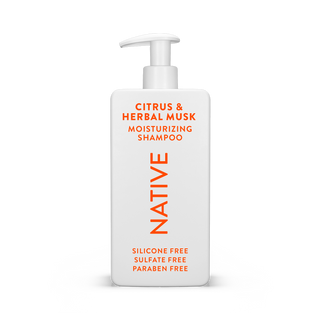 Native Citrus & Herbal Musk Daily Clean Shampoo bottle with text reading “Silicone Free, Sulfate Free, Paraben Free”