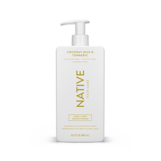 Front of Native Coconut Milk & Turmeric Curl Care Conditioner bottle
