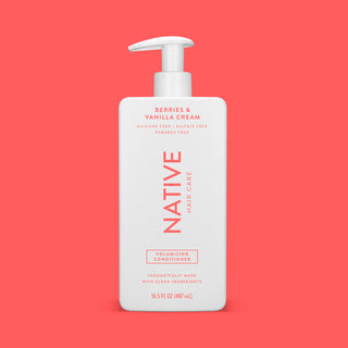 Front of Native Berries & Vanilla Cream Volumizing Conditioner bottle