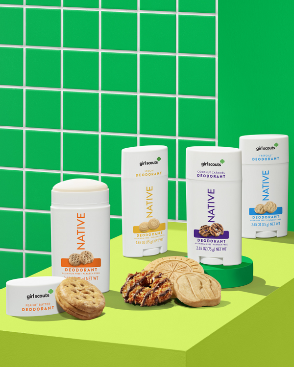 Four sticks of Native Limited Girl Scout products