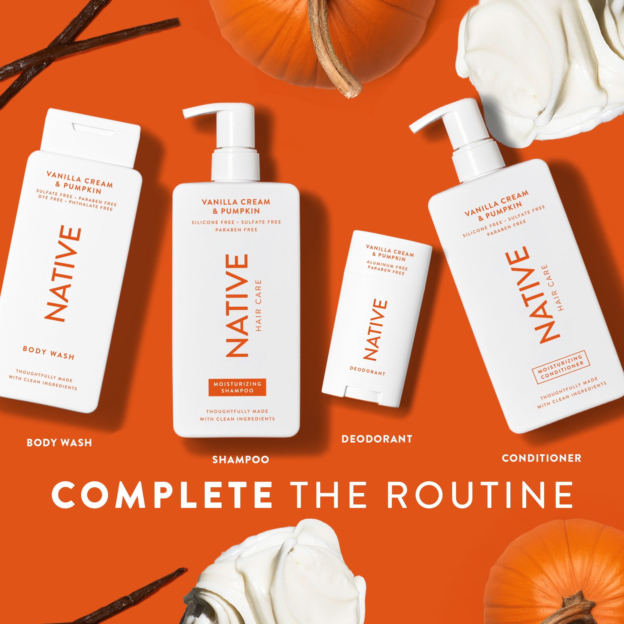 Native Moisturizing Shampoo | Vanilla Cream & Pumpkin