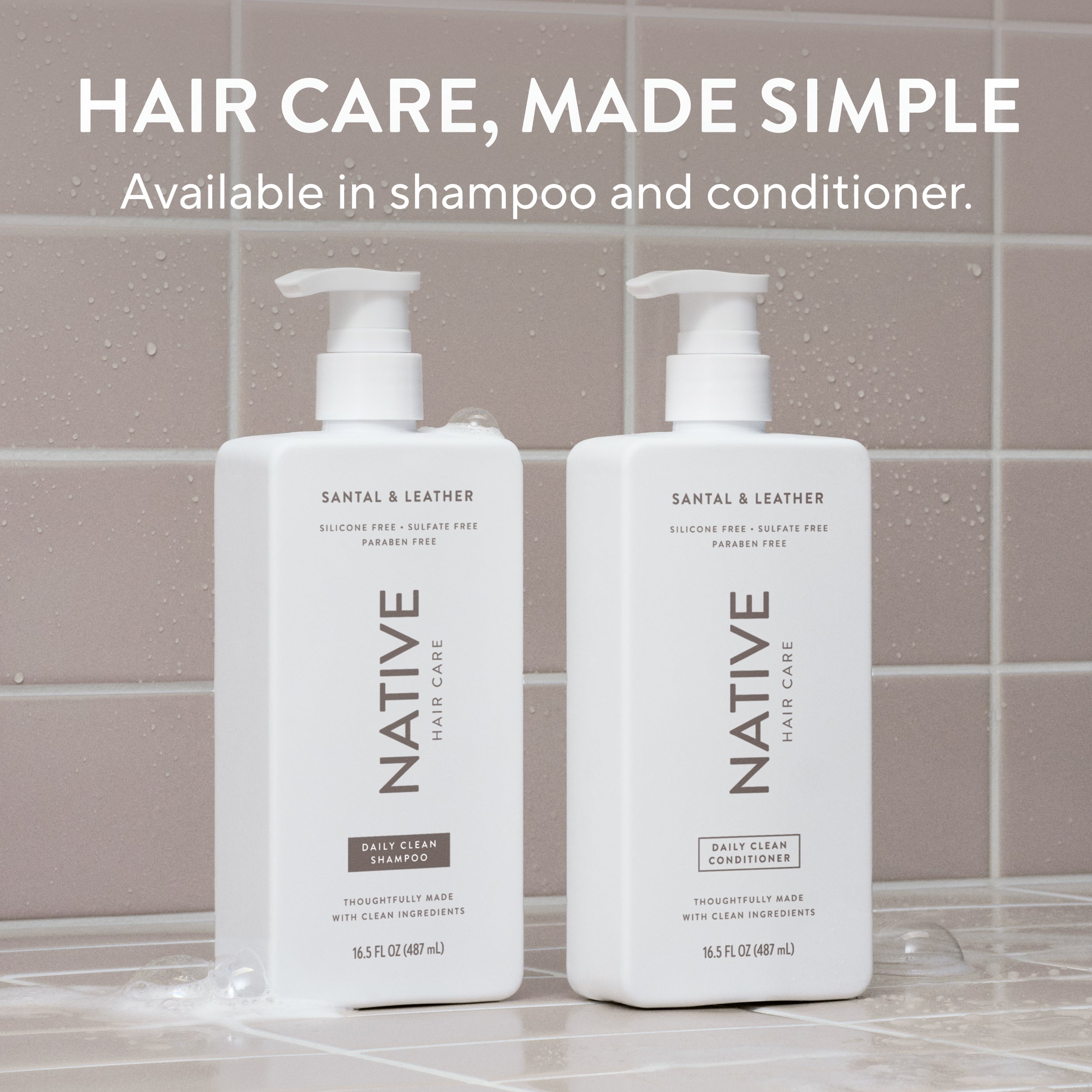 Native Daily Clean Shampoo | Santal & Leather